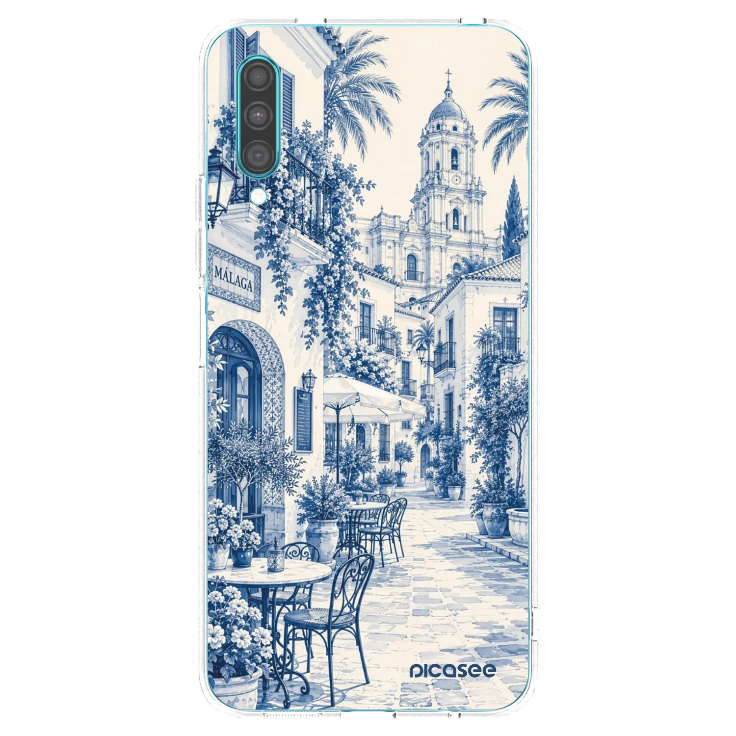 Picasee silikonska prozirna maskica za Samsung Galaxy A30s A307F - Calle Azul