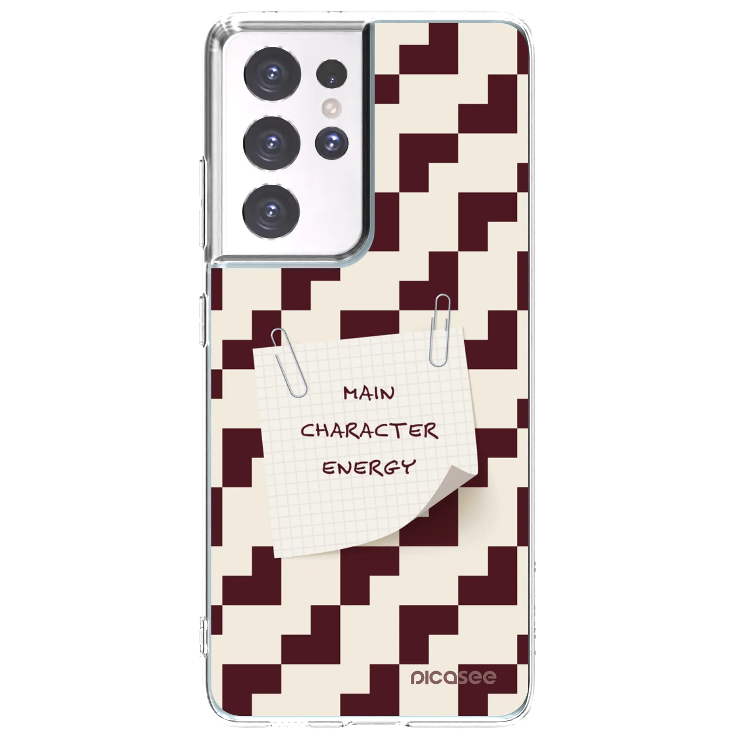 Picasee silikonska prozirna maskica za Samsung Galaxy S21 Ultra 5G G998B - Lead Role