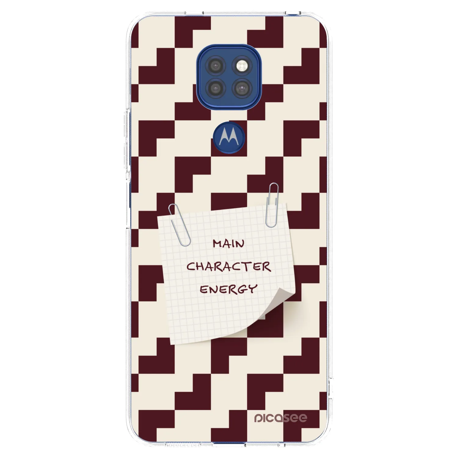 Picasee silikonska prozirna maskica za Motorola Moto G9 Play - Lead Role
