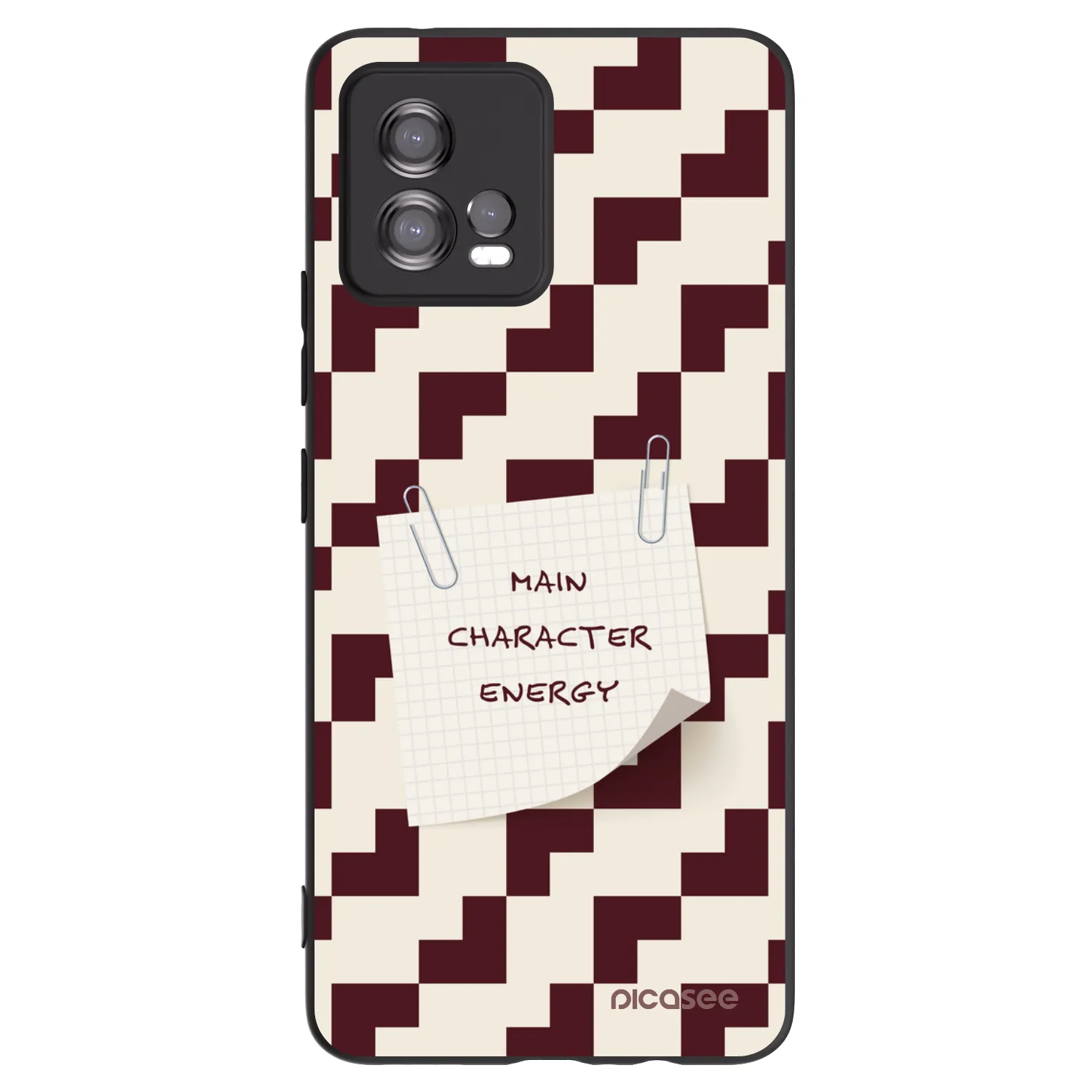 Picasee crna silikonska maskica za Motorola Moto G72 - Lead Role