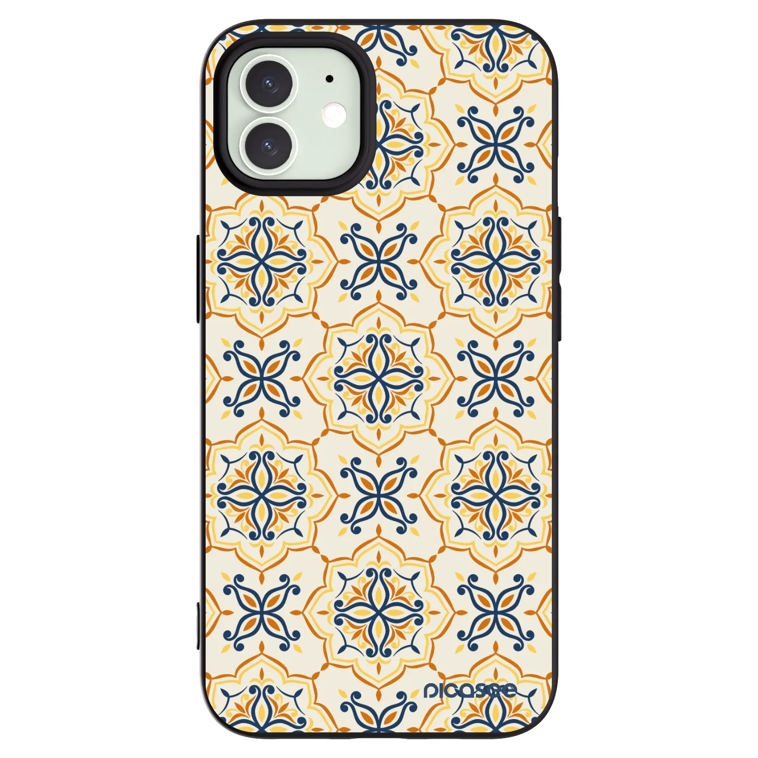 Picasee crna silikonska maskica za Apple iPhone 12 - Majolica