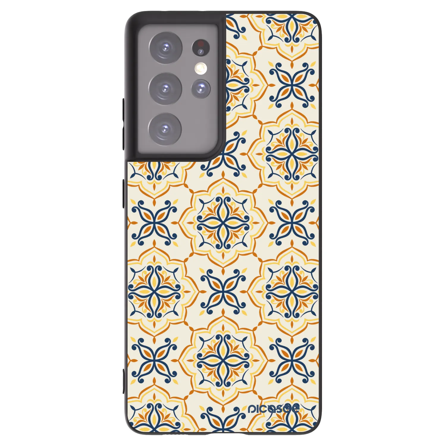 Picasee crna silikonska maskica za Samsung Galaxy S21 Ultra 5G G998B - Majolica