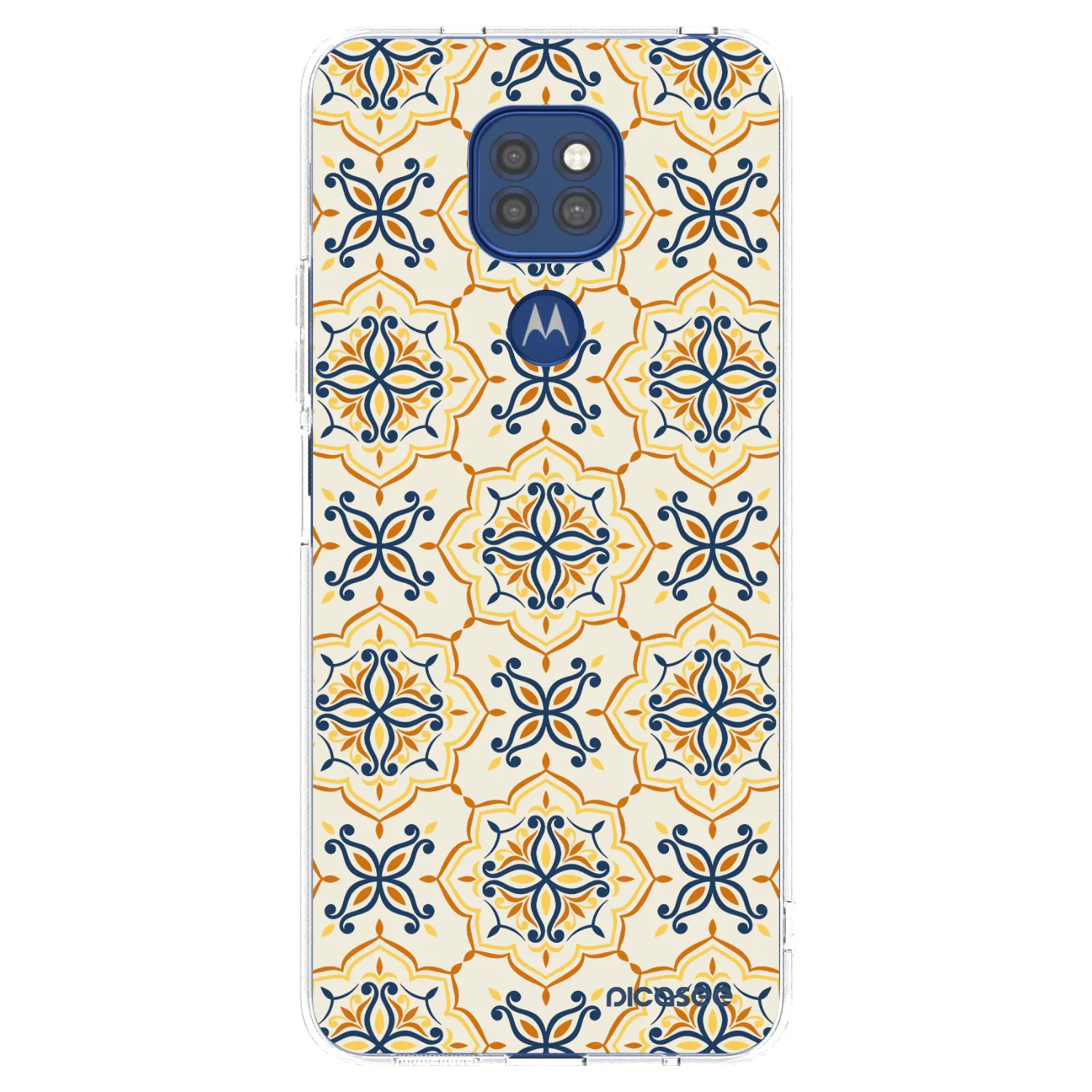 Picasee silikonska prozirna maskica za Motorola Moto G9 Play - Majolica
