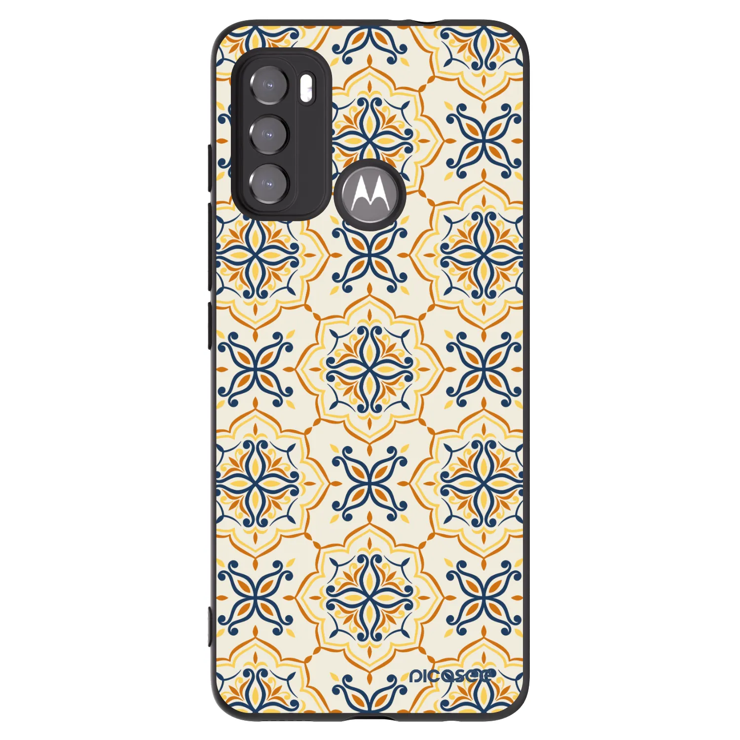 Picasee crna silikonska maskica za Motorola Moto G60 - Majolica