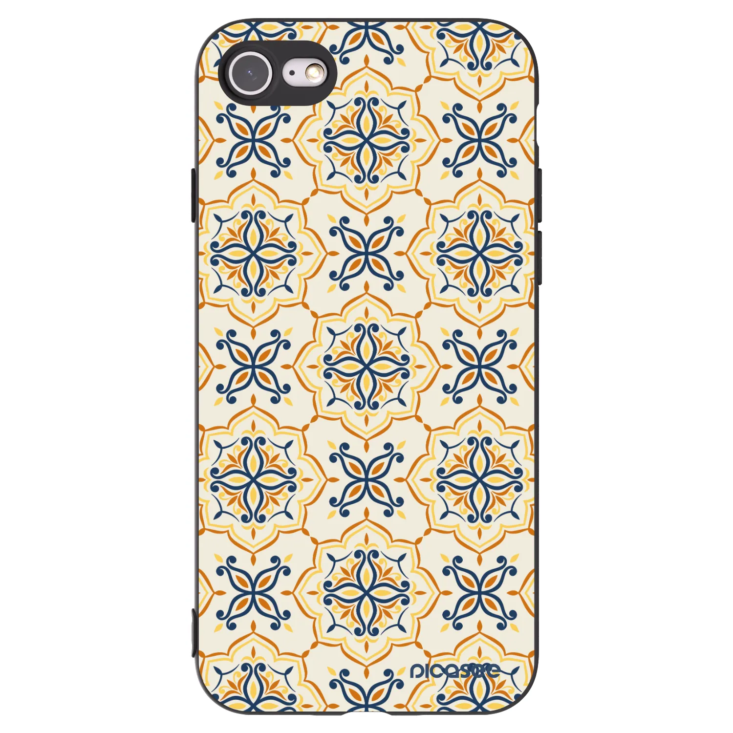 Picasee crna silikonska maskica za Apple iPhone SE 2022 - Majolica