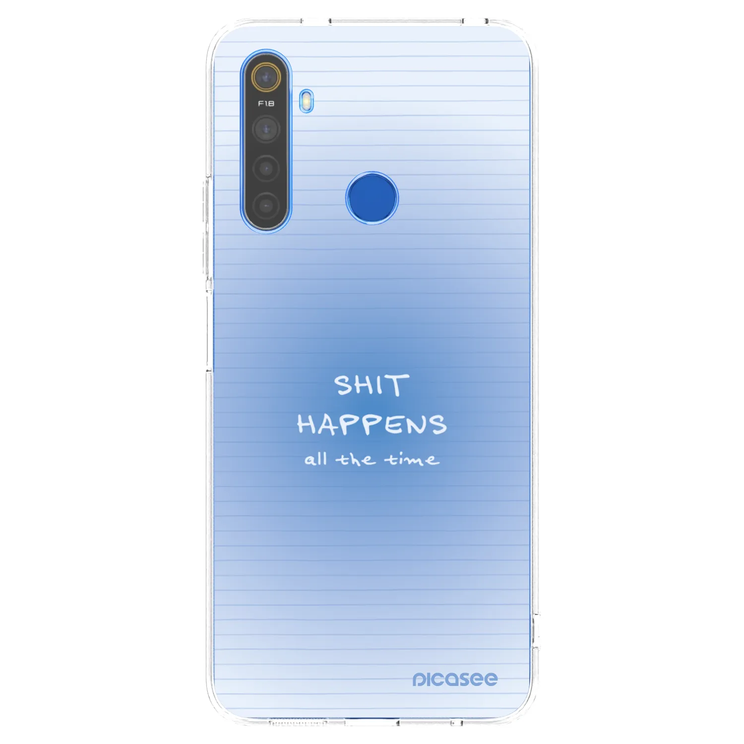 Picasee silikonska prozirna maskica za Realme 5 - Oops Memo