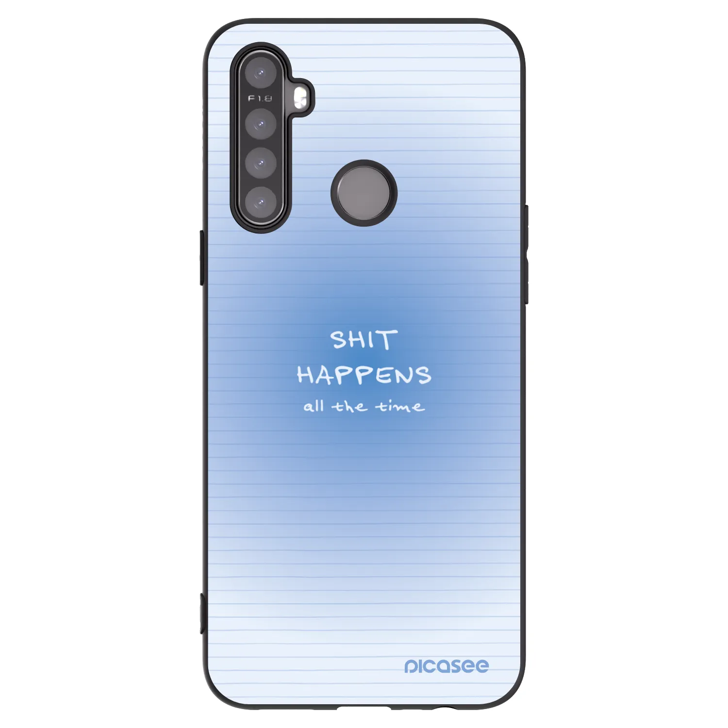 Picasee crna silikonska maskica za Realme 5 - Oops Memo
