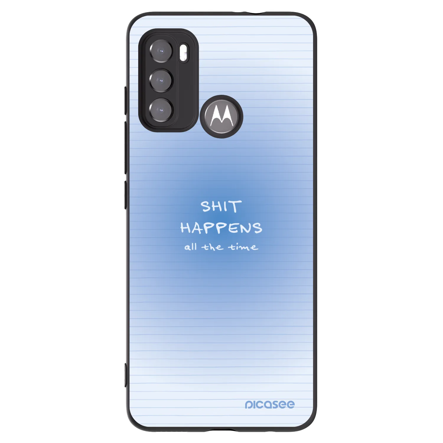 Picasee crna silikonska maskica za Motorola Moto G60 - Oops Memo