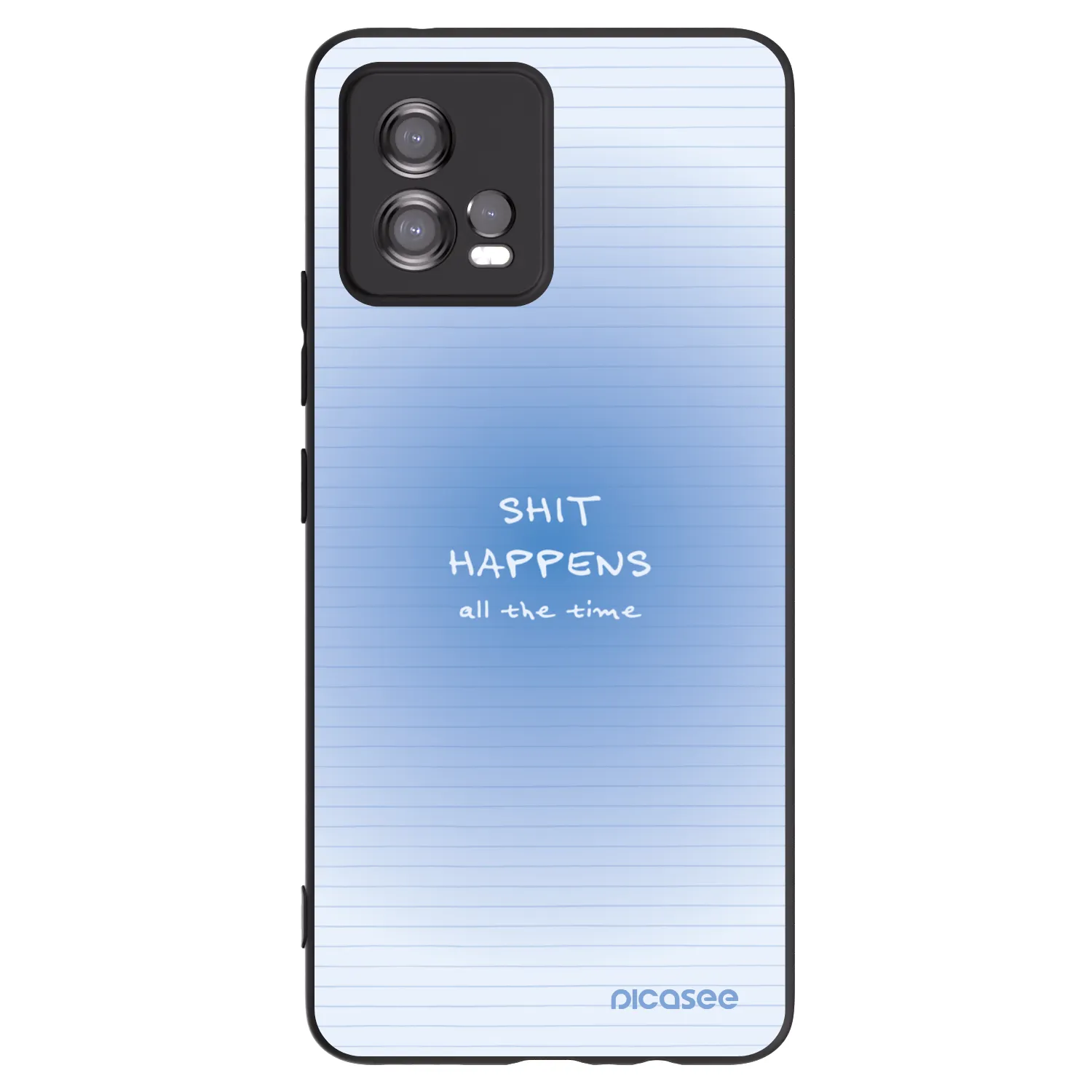 Picasee crna silikonska maskica za Motorola Moto G72 - Oops Memo