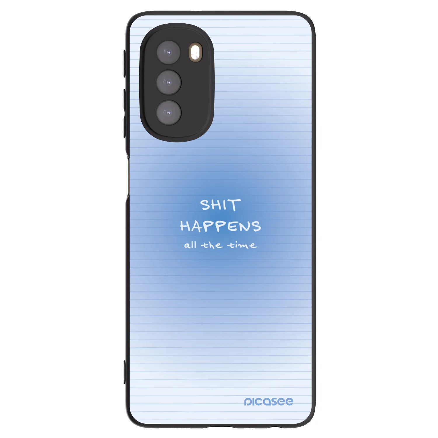 Picasee crna silikonska maskica za Motorola Moto G51 - Oops Memo