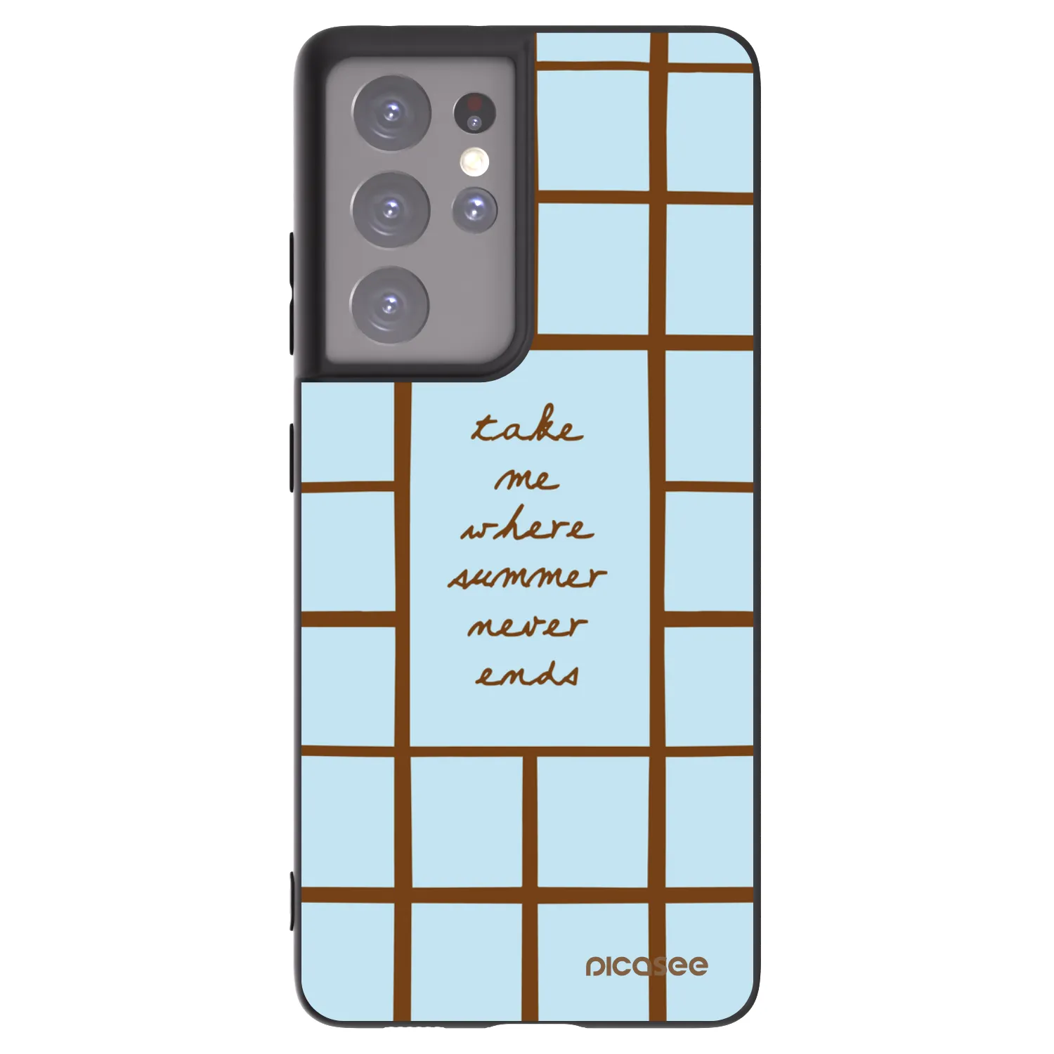 Picasee crna silikonska maskica za Samsung Galaxy S21 Ultra 5G G998B - Shutter Season