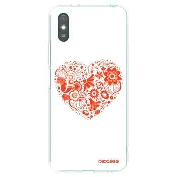 Picasee silikonska prozirna maskica za Xiaomi Redmi 9A - Big heart