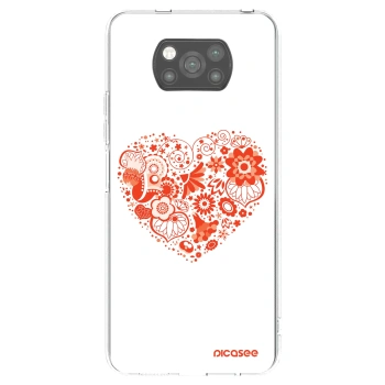 Picasee crna silikonska maskica za Xiaomi Poco X3 - Big heart