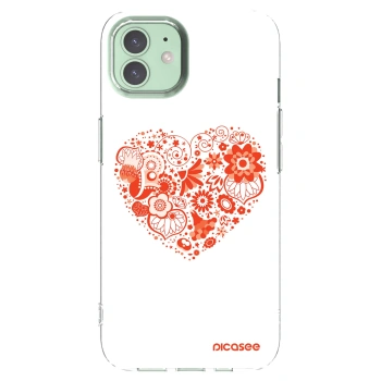 Picasee silikonska prozirna maskica za Apple iPhone 12 Pro - Big heart