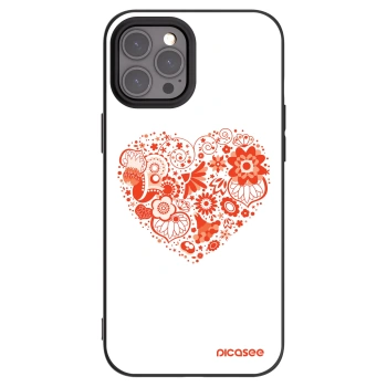 Picasee crna silikonska maskica za Apple iPhone 12 Pro Max - Big heart