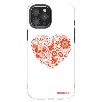 Picasee silikonska prozirna maskica za Apple iPhone 12 Pro Max - Big heart