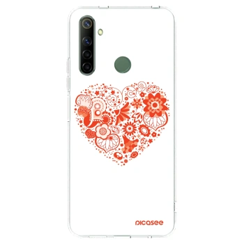Picasee silikonska prozirna maskica za Realme 6i - Big heart