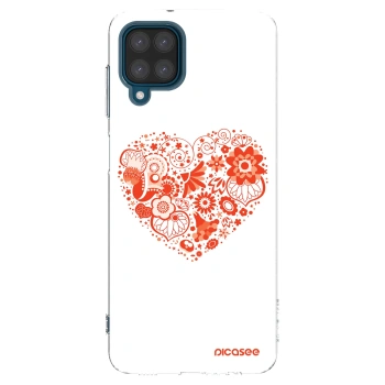 Picasee silikonska prozirna maskica za Samsung Galaxy A12 A125F - Big heart