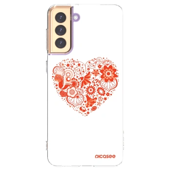 Picasee silikonska prozirna maskica za Samsung Galaxy S21+ 5G G996F - Big heart