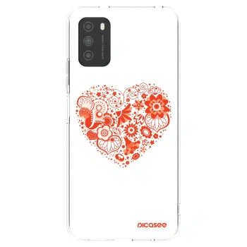 Picasee silikonska prozirna maskica za Xiaomi Poco M3 - Big heart