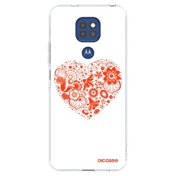 Picasee silikonska prozirna maskica za Motorola Moto G9 Play - Big heart