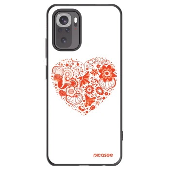 Picasee crna silikonska maskica za Xiaomi Redmi Note 10 - Big heart