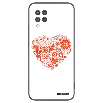 Picasee crna silikonska maskica za Samsung Galaxy A42 A426B - Big heart