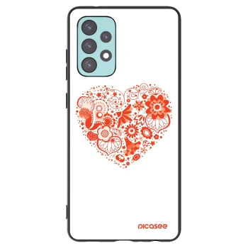 Picasee crna silikonska maskica za Samsung Galaxy A72 A725F - Big heart