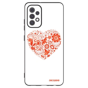 Picasee crna silikonska maskica za Samsung Galaxy A32 5G A326B - Big heart