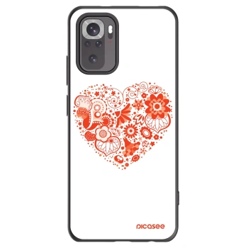 Picasee crna silikonska maskica za Xiaomi Redmi Note 10S - Big heart