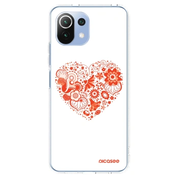 Picasee silikonska prozirna maskica za Xiaomi Mi 11 Lite - Big heart