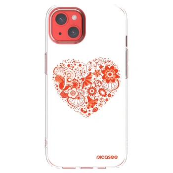 Picasee silikonska prozirna maskica za Apple iPhone 13 - Big heart