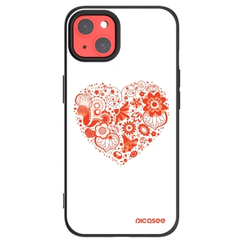Picasee crna silikonska maskica za Apple iPhone 13 - Big heart