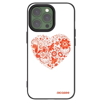 Picasee crna silikonska maskica za Apple iPhone 13 Pro - Big heart