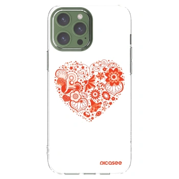 Picasee silikonska prozirna maskica za Apple iPhone 13 Pro Max - Big heart