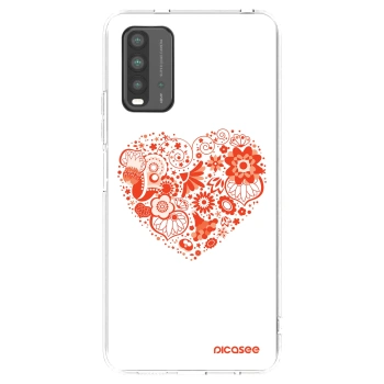 Picasee silikonska prozirna maskica za Xiaomi Redmi 9T - Big heart
