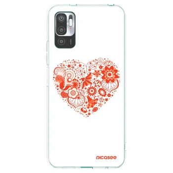 Picasee silikonska prozirna maskica za Xiaomi Redmi Note 10 5G - Big heart