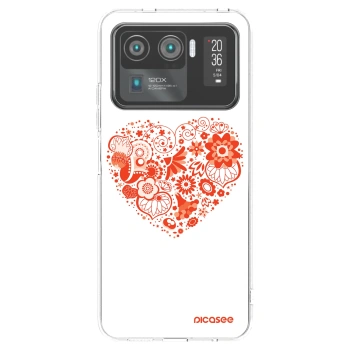 Picasee silikonska prozirna maskica za Xiaomi Mi 11 Ultra - Big heart