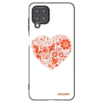 Picasee crna silikonska maskica za Samsung Galaxy M12 M127F - Big heart