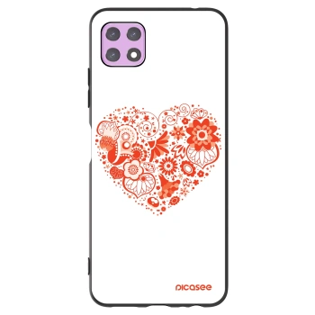 Picasee crna silikonska maskica za Samsung Galaxy A22 A226B 5G - Big heart