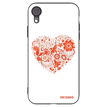 Picasee crna silikonska maskica za Apple iPhone XR - Big heart