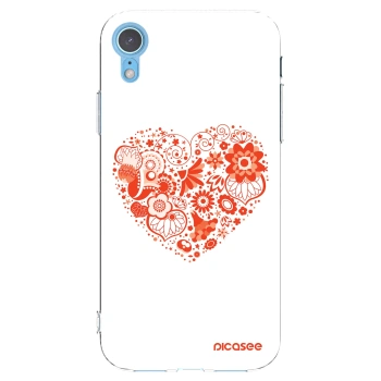 Picasee silikonska prozirna maskica za Apple iPhone XR - Big heart