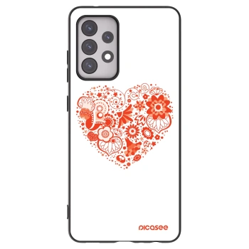 Picasee crna silikonska maskica za Samsung Galaxy A52s 5G A528B - Big heart