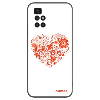 Picasee crna silikonska maskica za Xiaomi Redmi 10 - Big heart