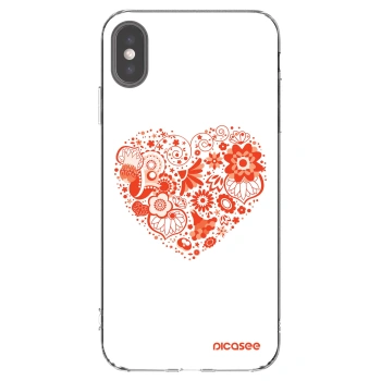 Picasee silikonska prozirna maskica za Apple iPhone XS Max - Big heart