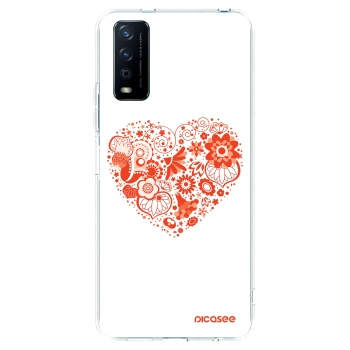 Picasee silikonska prozirna maskica za Vivo Y11s - Big heart