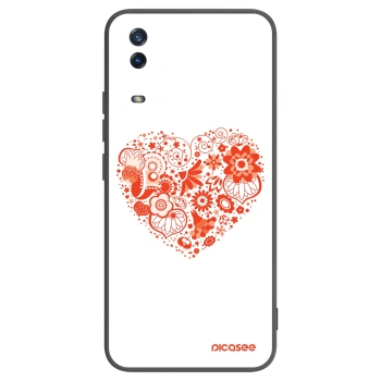 Picasee crna silikonska maskica za Vivo Y11s - Big heart