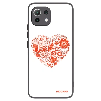Picasee crna silikonska maskica za Xiaomi 11 Lite 5G NE - Big heart