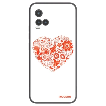 Picasee crna silikonska maskica za Vivo Y33s - Big heart