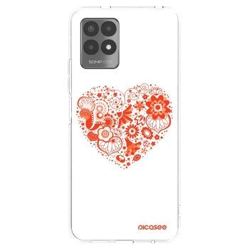 Picasee silikonska prozirna maskica za Realme 8i - Big heart